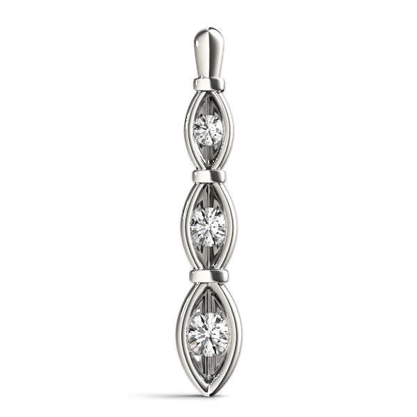 Three Stone Diamond Pendant