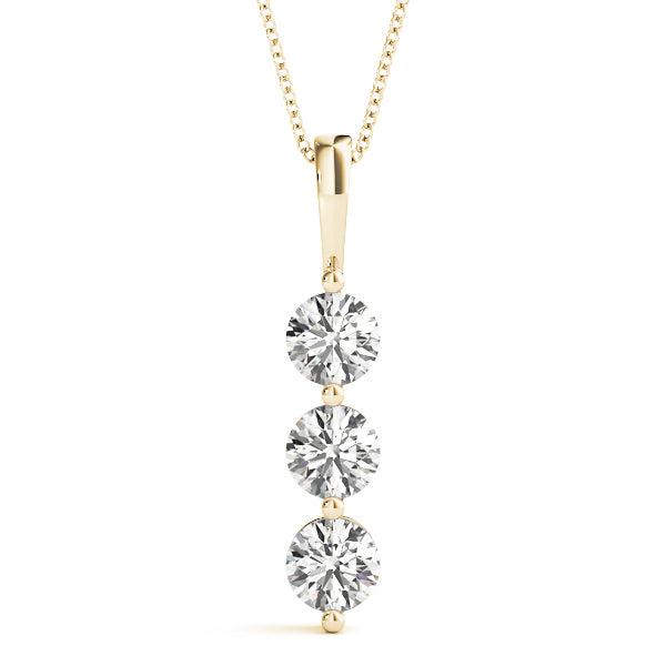 Three Stone Diamond Pendant