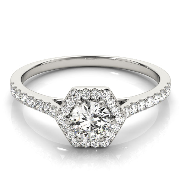 Halo Diamond Engagement Ring