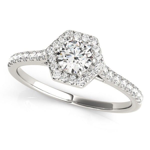 Halo Diamond Engagement Ring