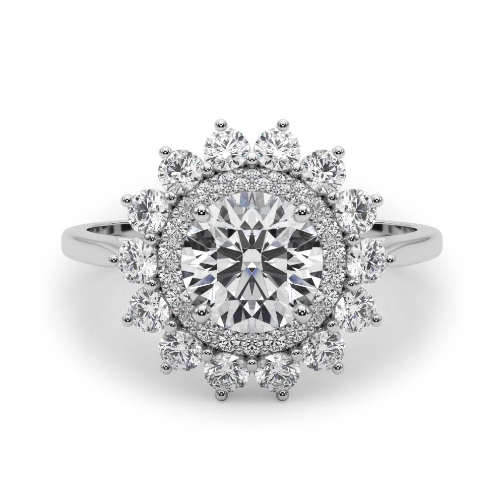 Halo Diamond Engagement Ring