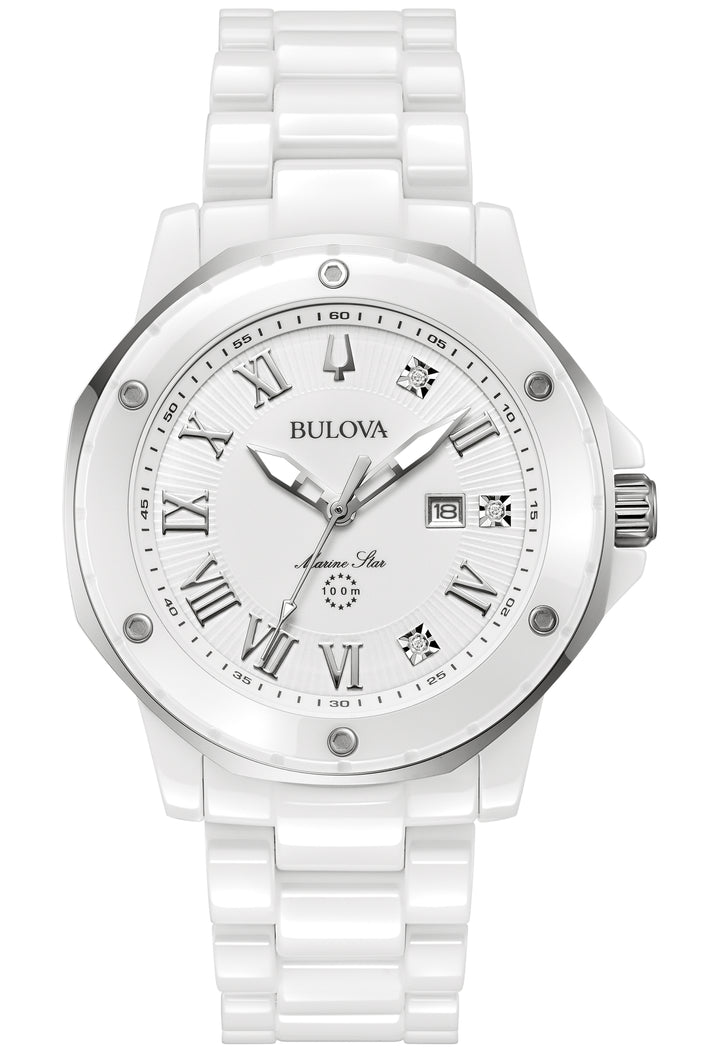 Bulova Stainless Steel & Ceramic Marc Anthony Ladies Watch