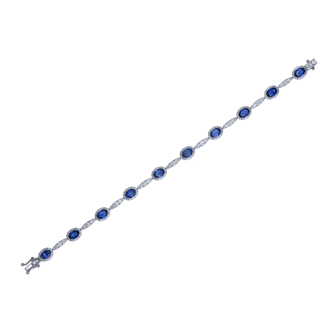 Novell Global - Blue Sapphire and Diamond Bracelet