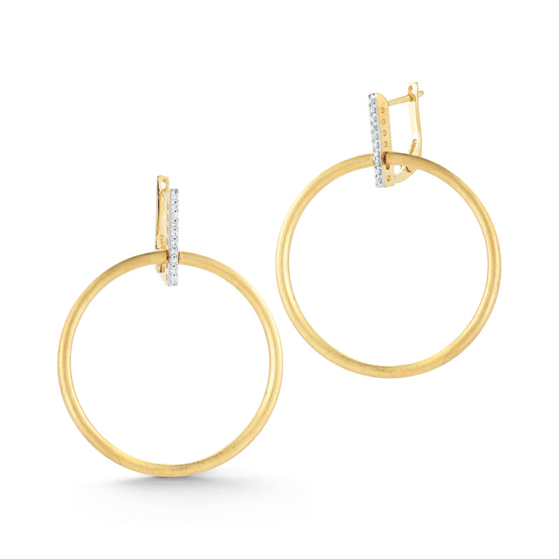 14K-Y 38Mm Hoop Earr., 0.16Ct