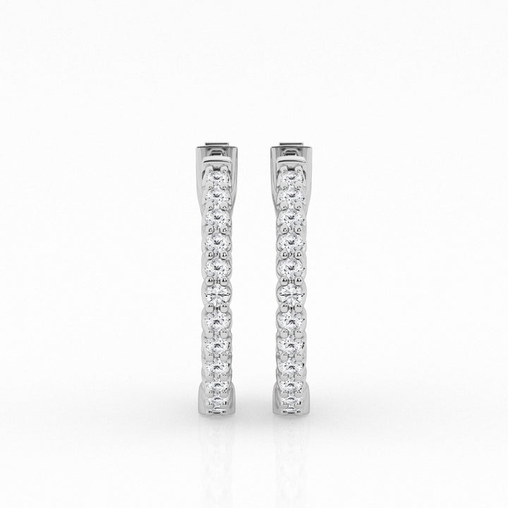 2.50 cttw Gorgeous Hoop Earrings