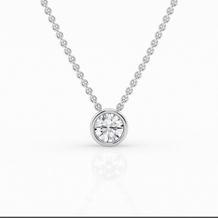 0.50 ct Round Centre Stone - Bezel Pendant