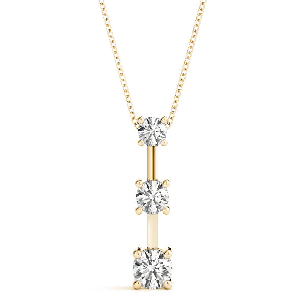 Three Stone Diamond Pendant