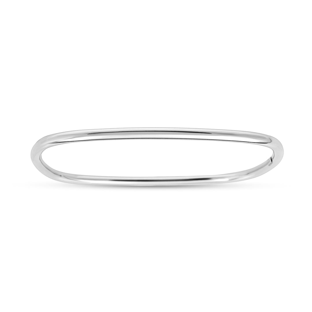 Silver Slip on Square Bangle