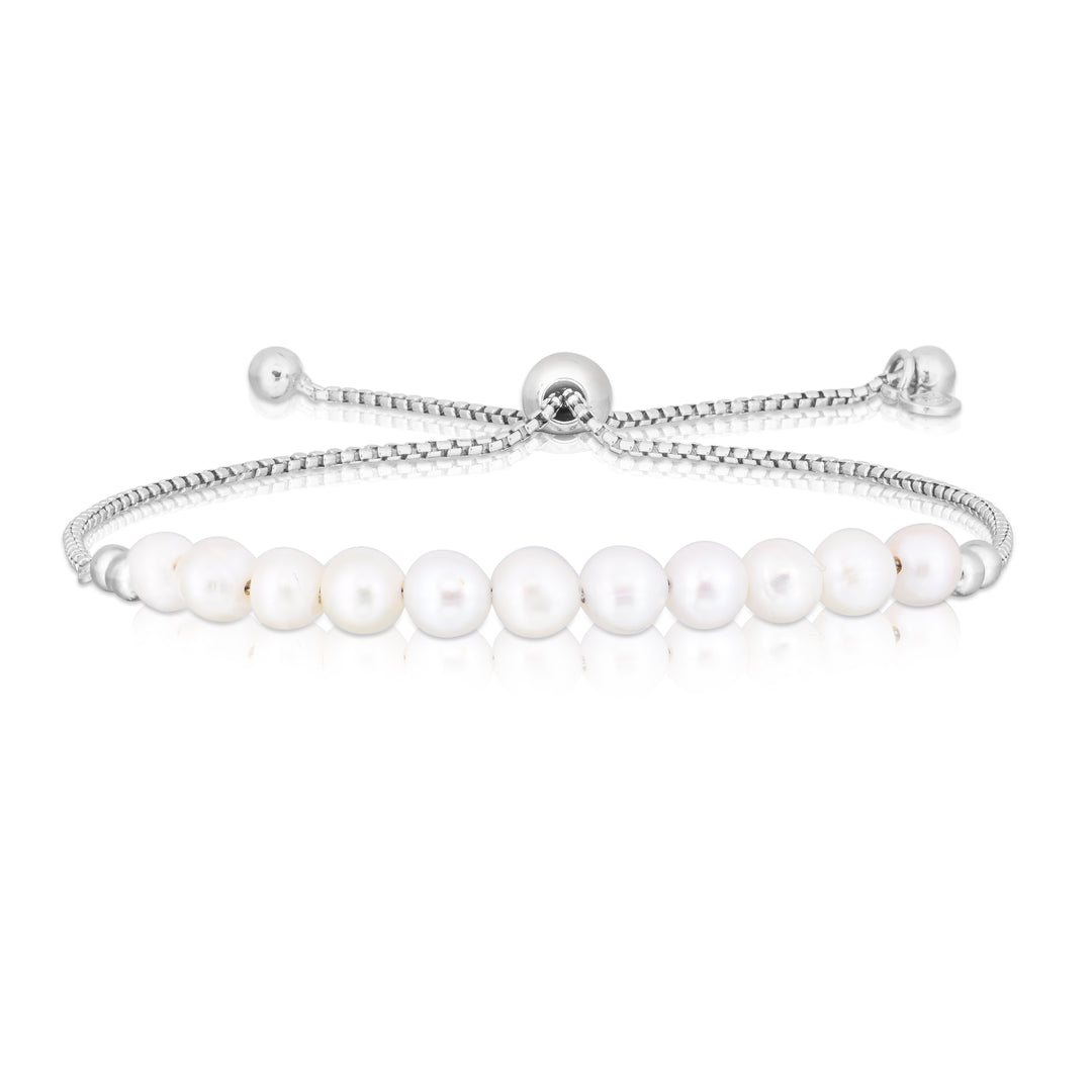 Sterling Silver Pearl Friendship Bracelet