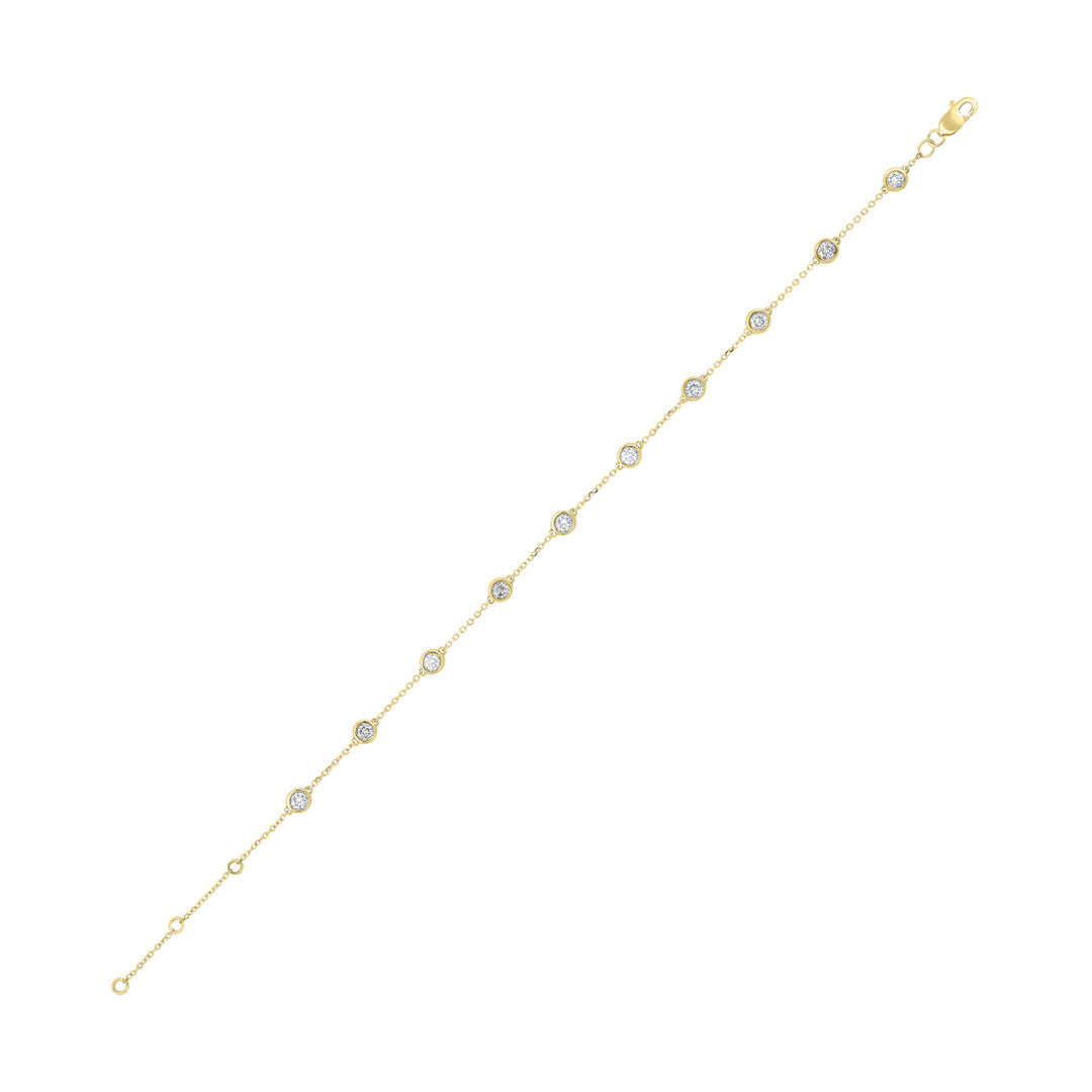 14Kt Yellow Gold Diamond 3/4Ctw Bracelet