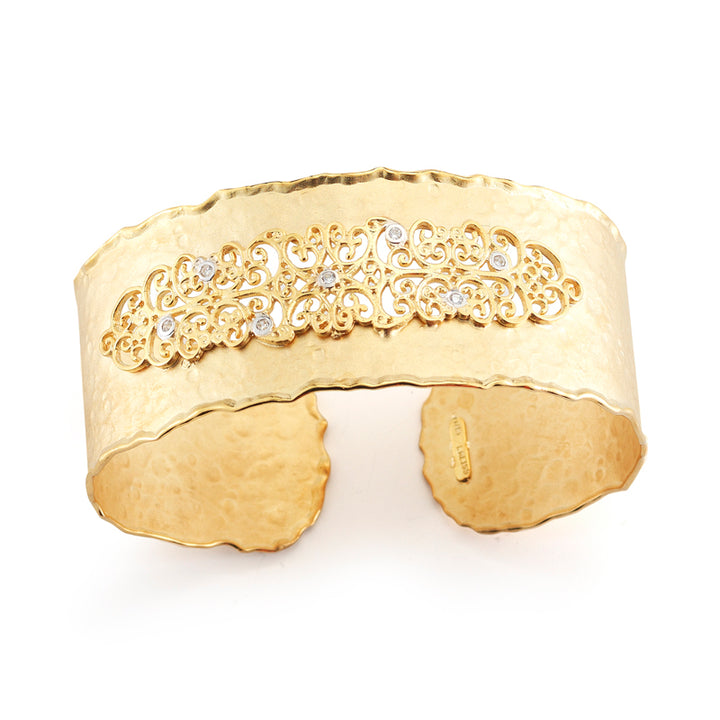 14K-Y Cuff Br. 0.14Ct