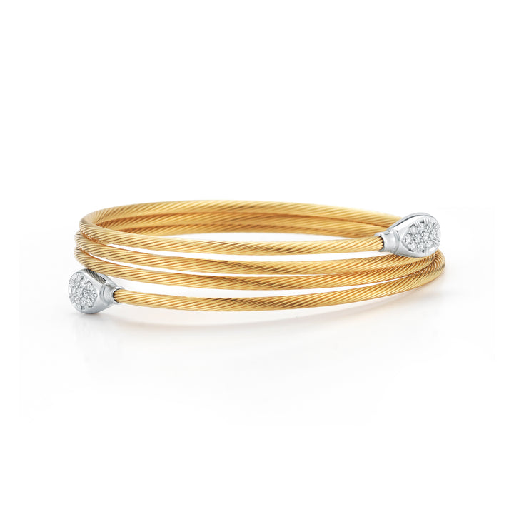 14K-Y Wrap-Around Wire Br., 0.20Ct