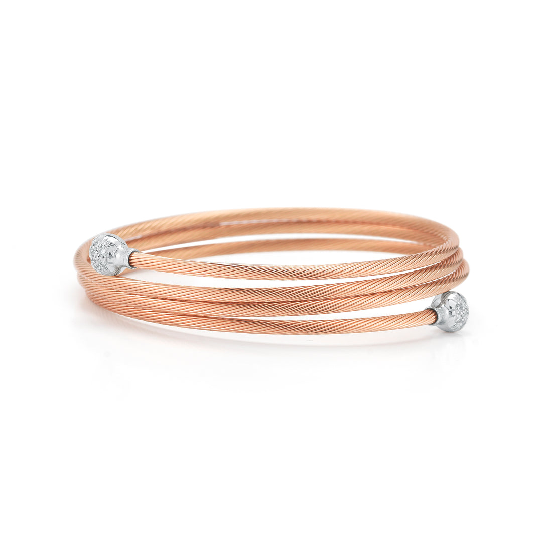 14K-P Wrap-Around Wire Br., 0.15Ct