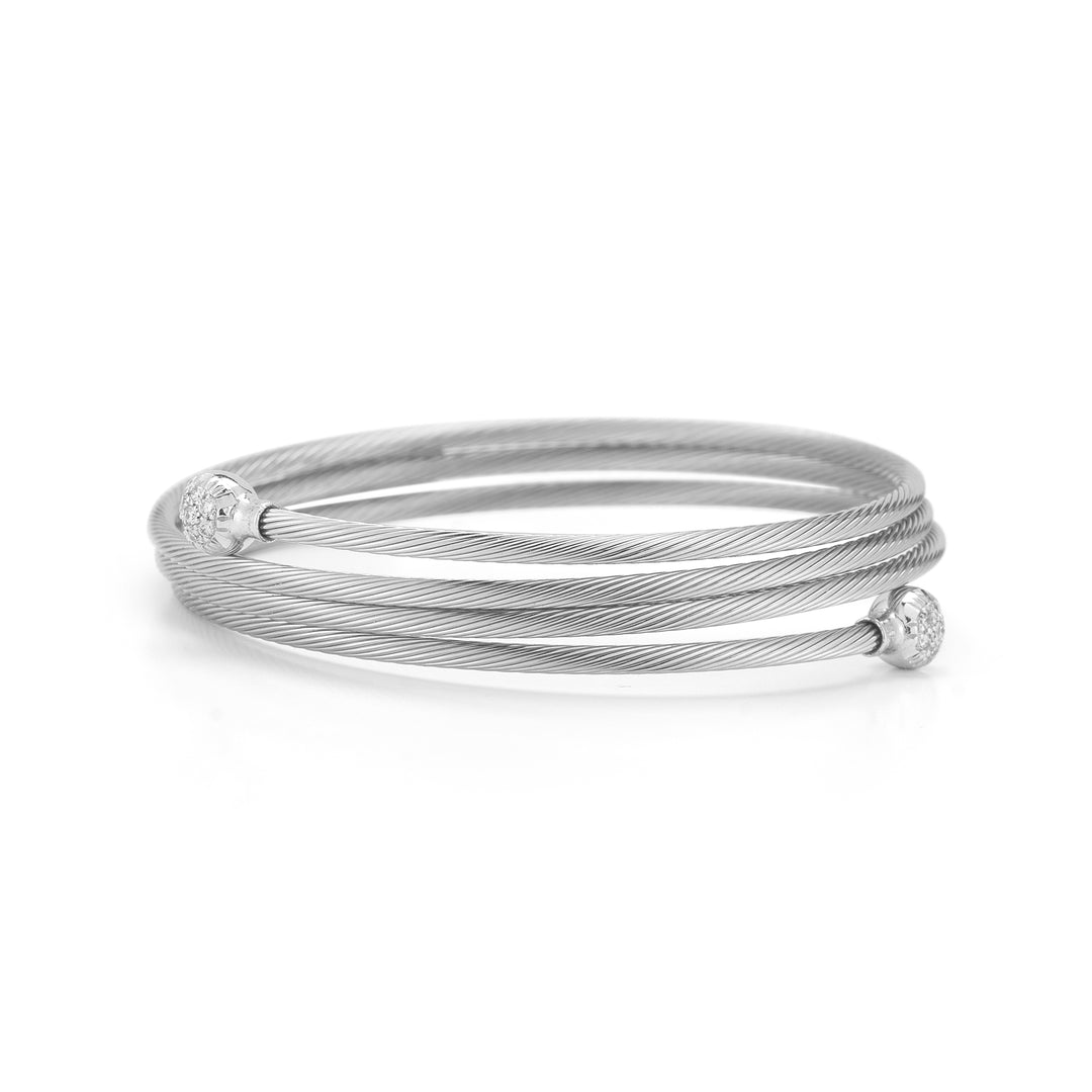 14K-W Wrap-Around Wire Br., 0.15Ct