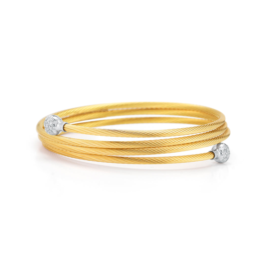 14K-Y Wrap-Around Wire Br., 0.15Ct