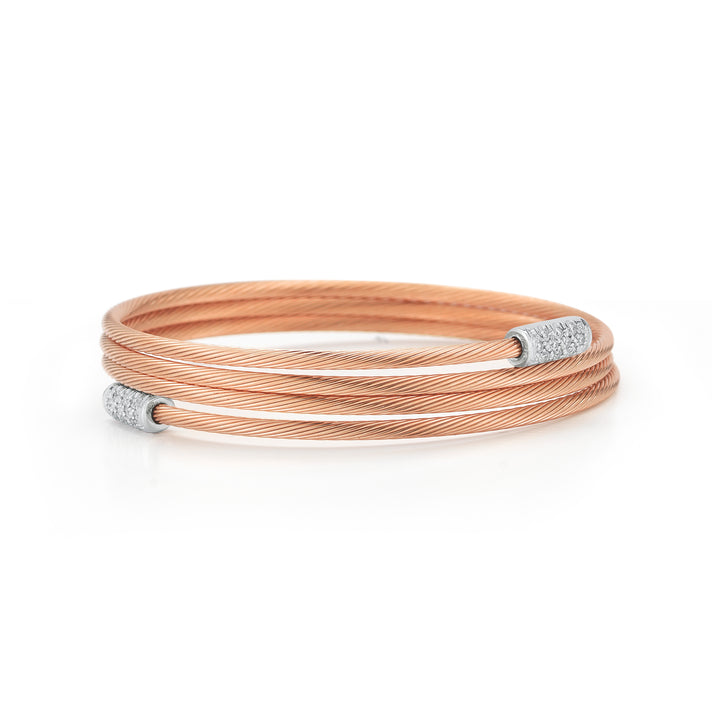 14K-P Wrap-Around Wire Br., 0.15Ct