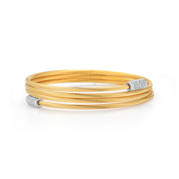 14K-Y Wrap-Around Wire Br., 0.15Ct