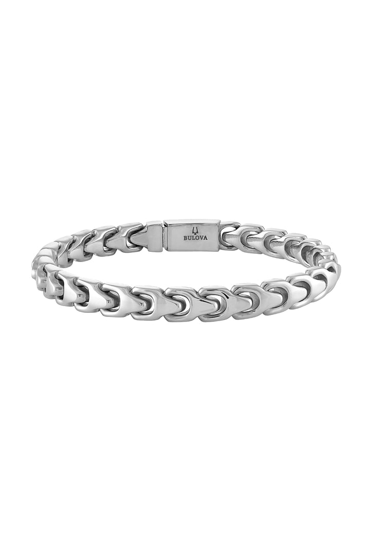 Bulova Stainless Steel Classic Jewelry Mens Bracelet