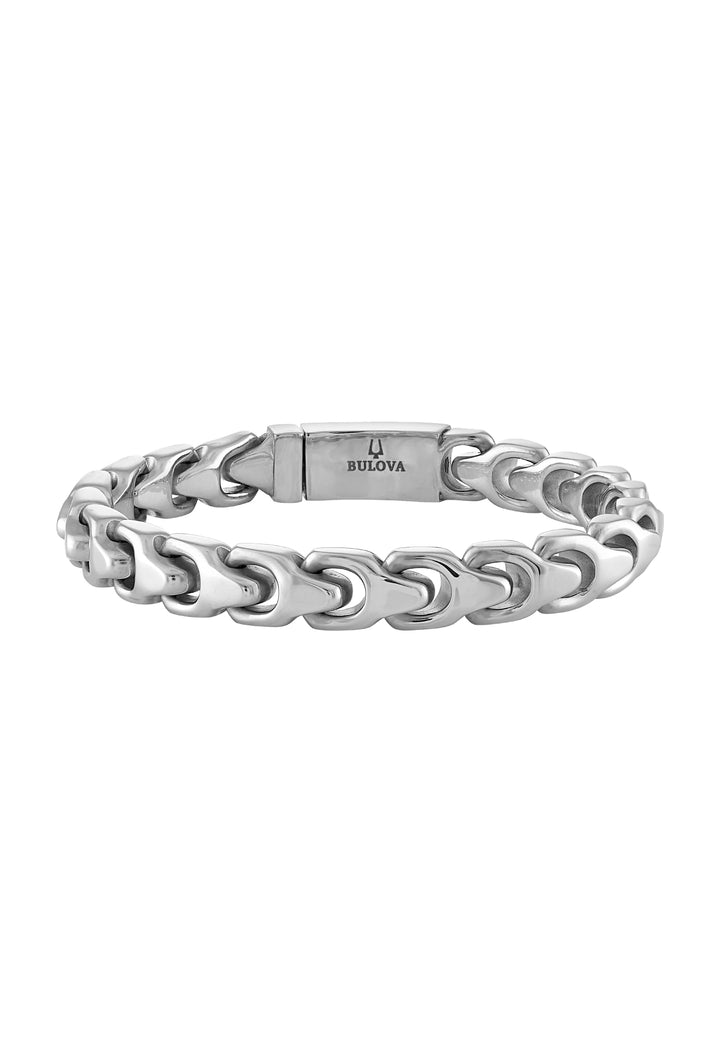 Bulova Stainless Steel Classic Jewelry Mens Bracelet