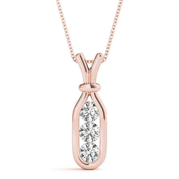 Three Stone Diamond Pendant