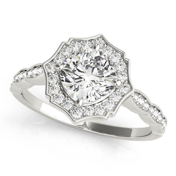 Halo Diamond Engagement Ring