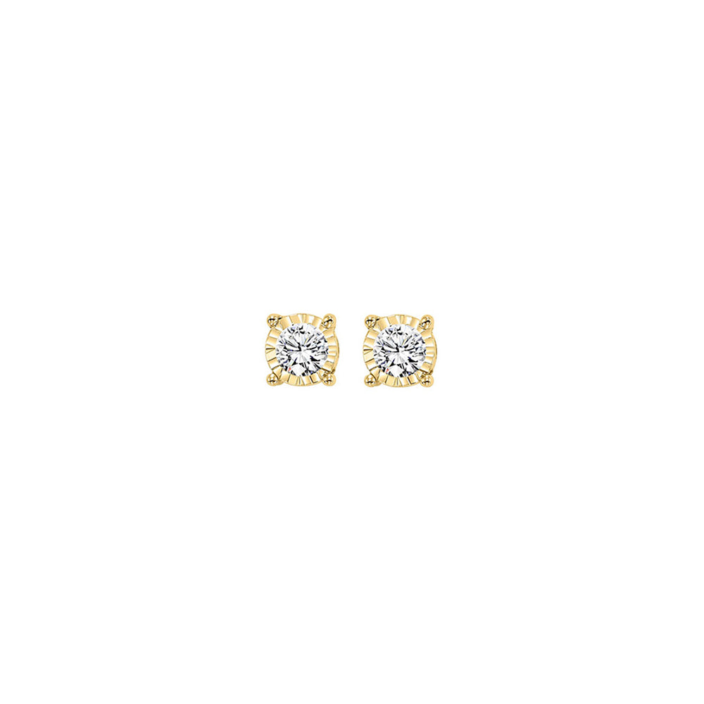 14Kt Yellow Gold Diamond 1/10Ctw Earring