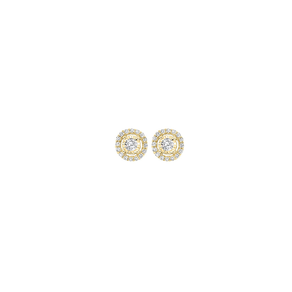 14Kt Yellow Gold Diamond 1/6Ctw Earring