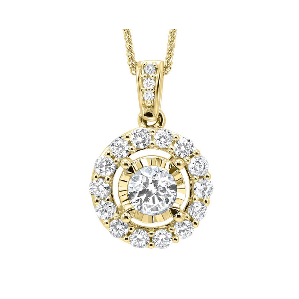 14Kt Yellow Gold Diamond 3/4Ctw Pendant