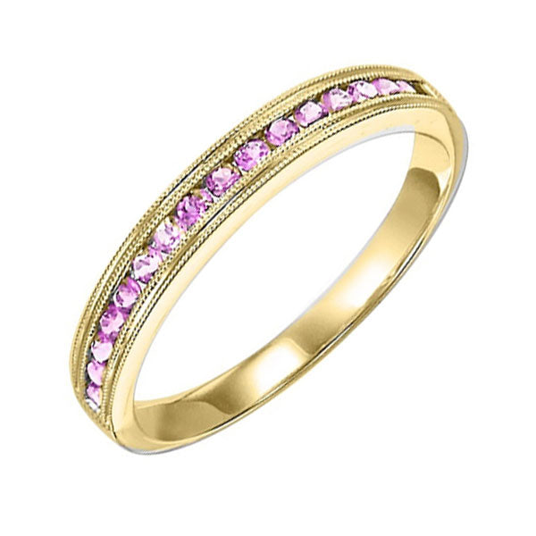 14Kt Yellow Gold & Pink Sapphire 1/3Ctw Ring