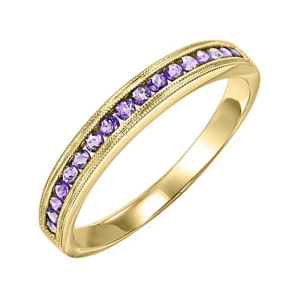 14Kt Yellow Gold Amethyst 1/3Ctw Ring