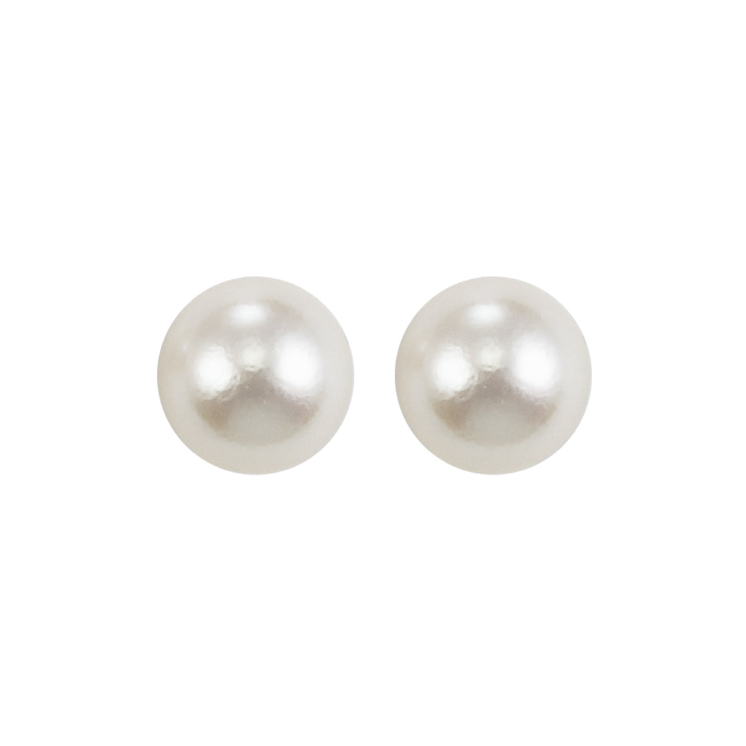 Silver White & Pearl Earring