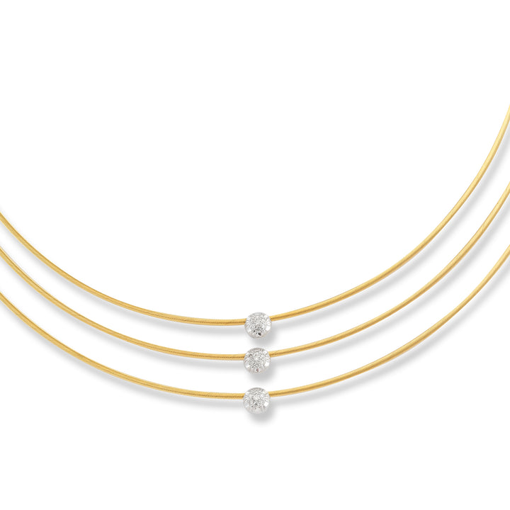 14K-Y Multi-Strnd Wire Neck., 0.20Ct