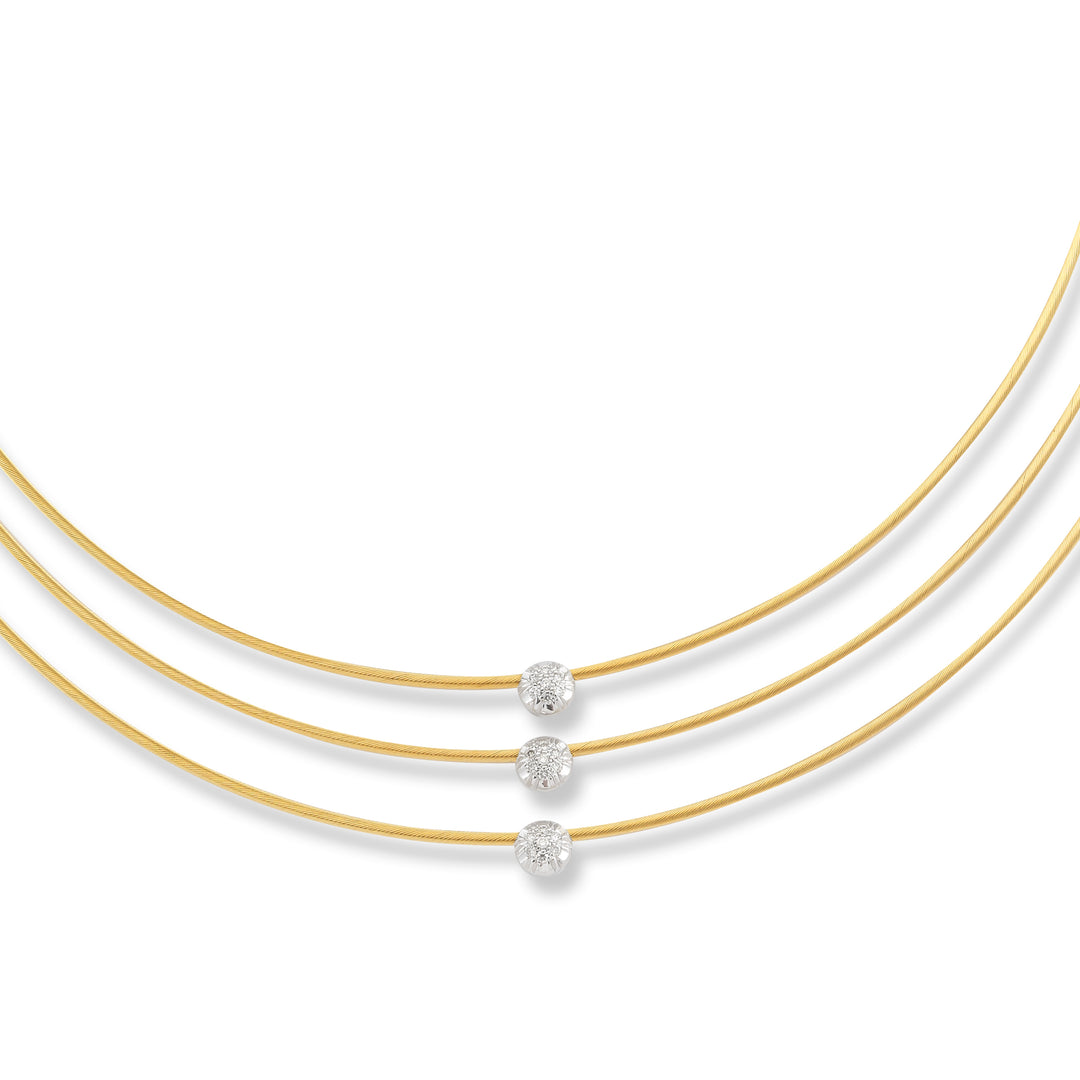 14K-Y Multi-Strnd Wire Neck., 0.20Ct