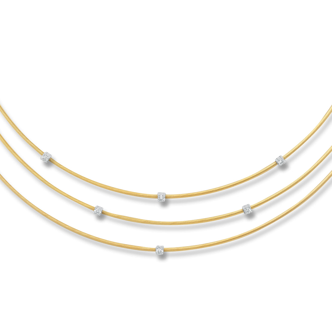 14K-Y Multi-Strand Wire Neck., 0.30Ct