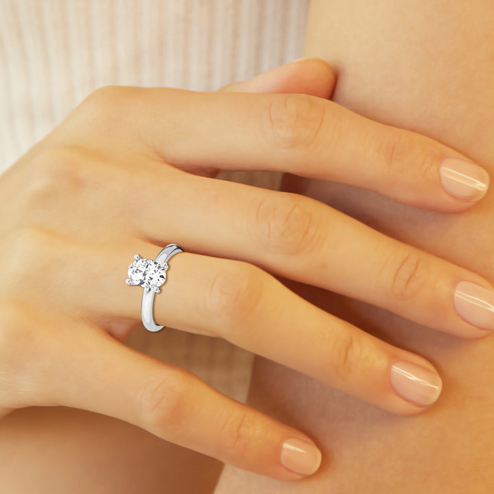 1.00 ct - Oval  - Solitaire Ring