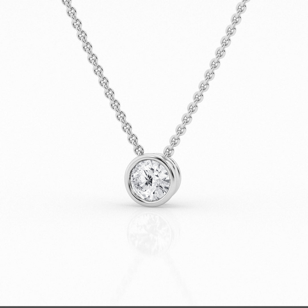 0.50 ct Round Centre Stone - Bezel Pendant