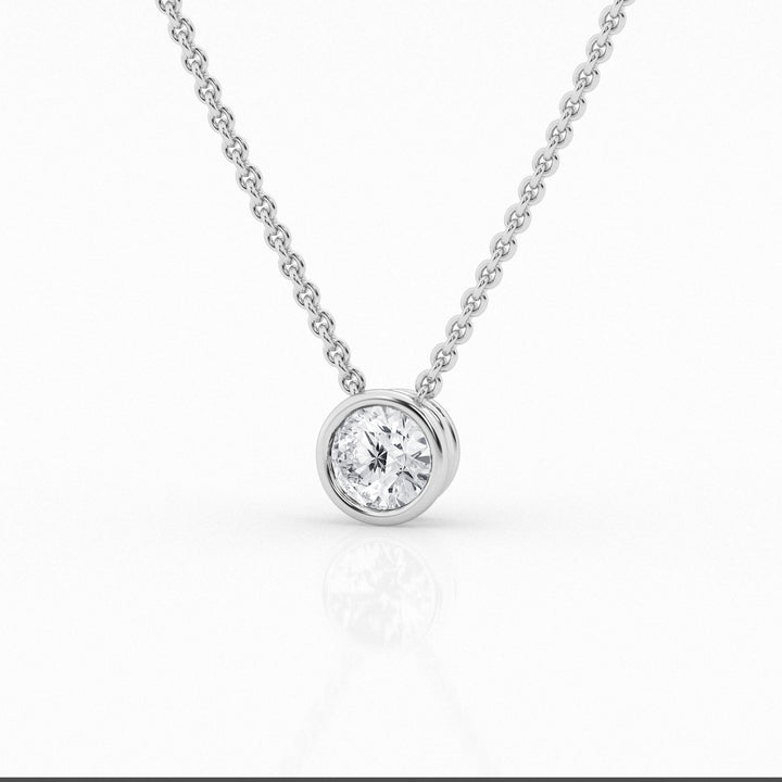 0.50 ct Round Centre Stone - Bezel Pendant