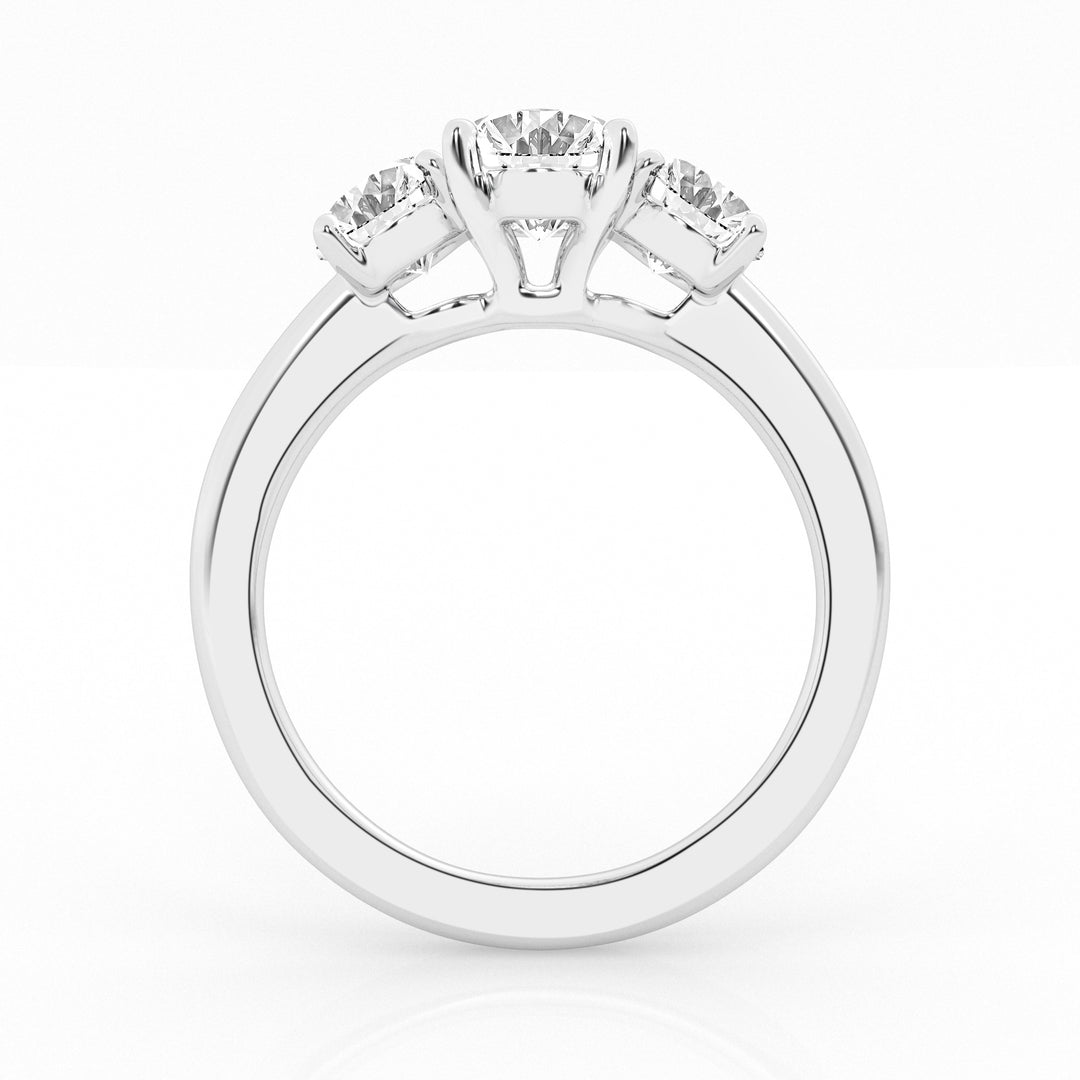 3.00 cttw  3 stone Ring with 1.50 ct Oval Center Stone