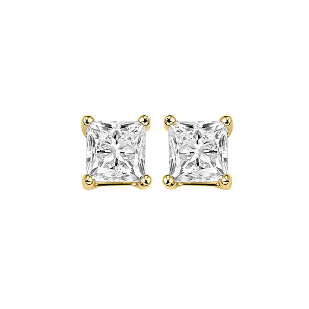 14Kt Yellow Gold Diamond 1Ctw Earring