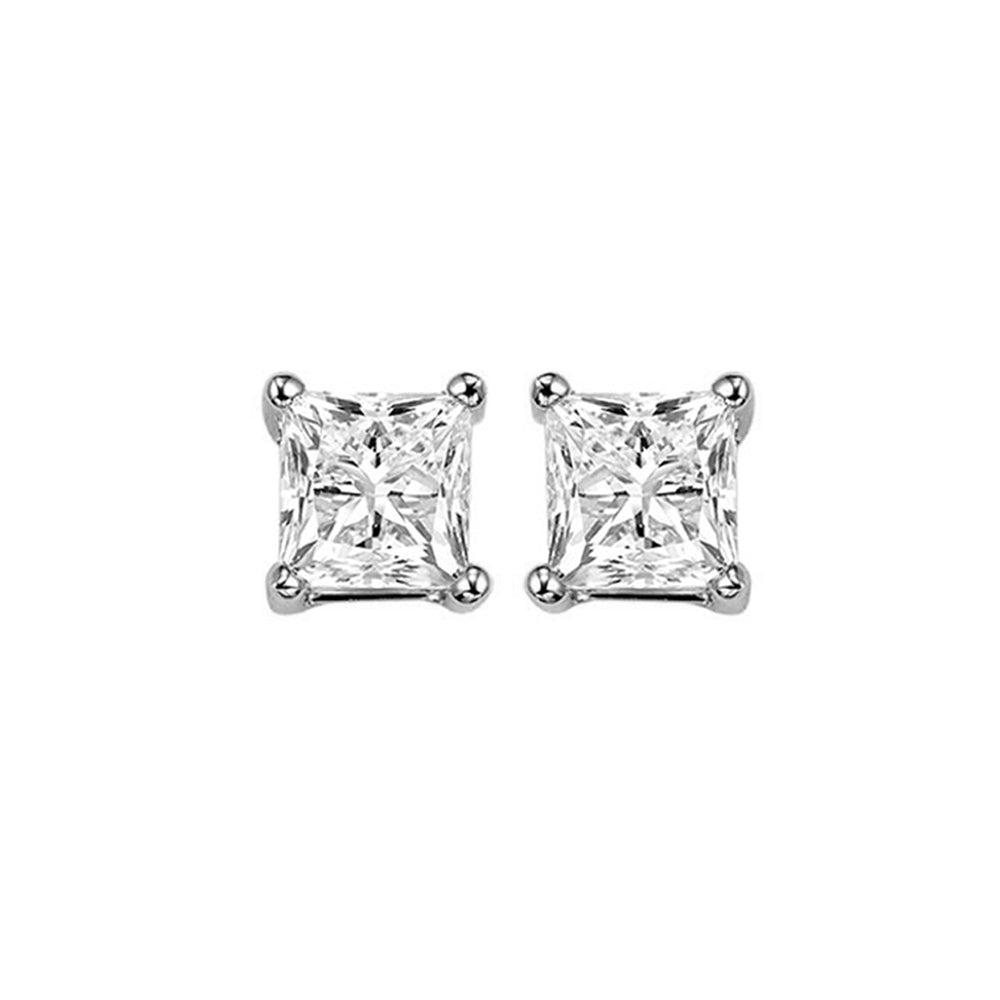 14Kt White Gold Diamond 1Ctw Earring