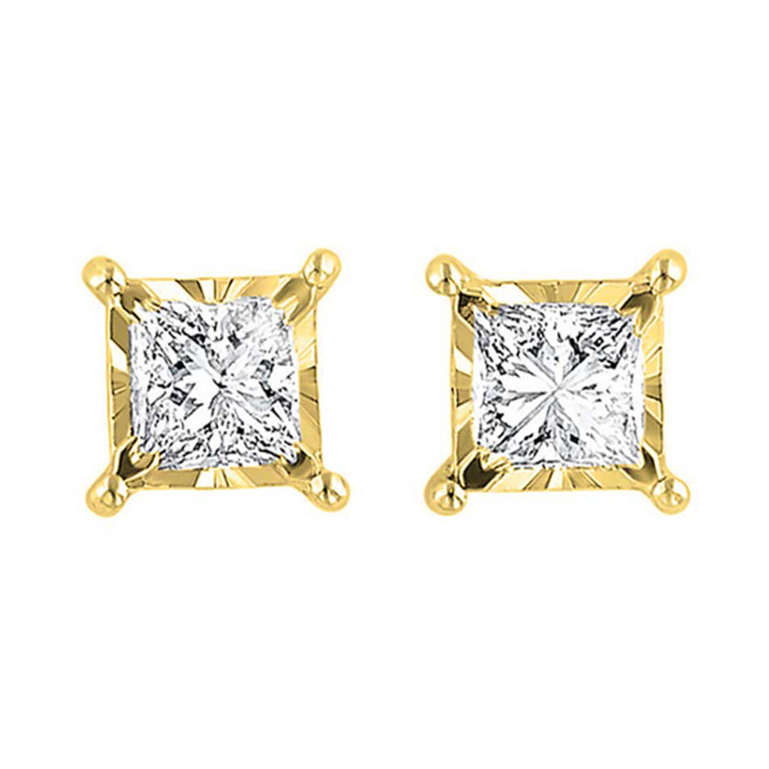 14Kt Yellow Gold Diamond 1Ctw Earring