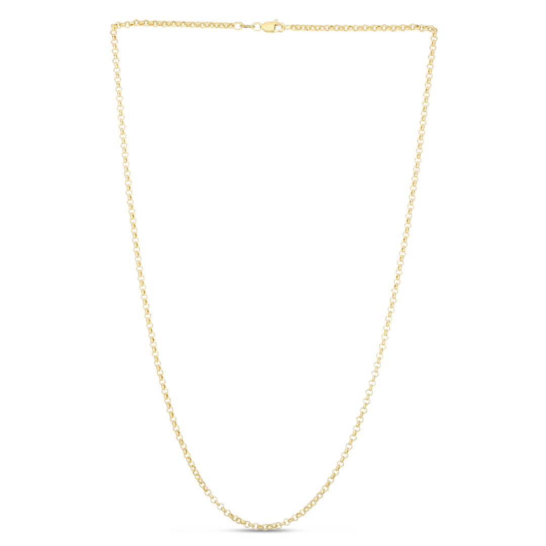 14K Gold 2.5mm Lite Rolo Chain