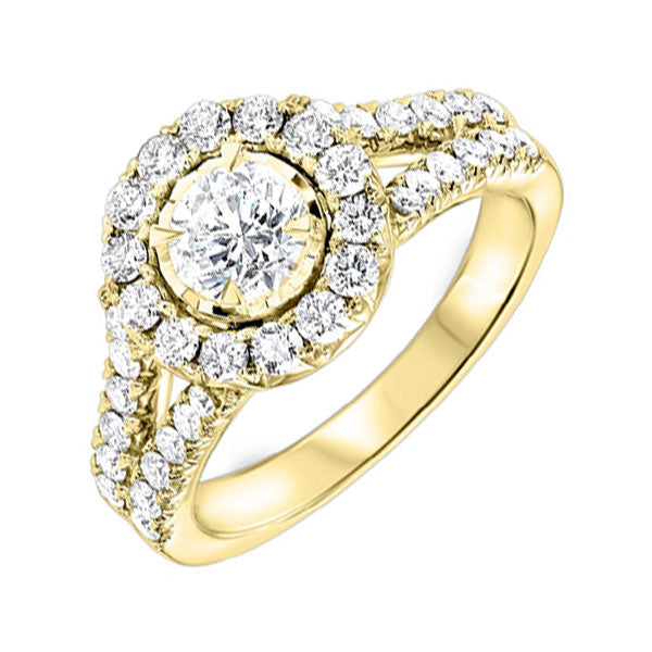 18Kt Yellow Gold Diamond 1 5/8Ctw Ring