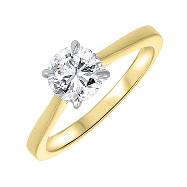 14Kt White Yellow Gold Diamond 1Ctw Ring