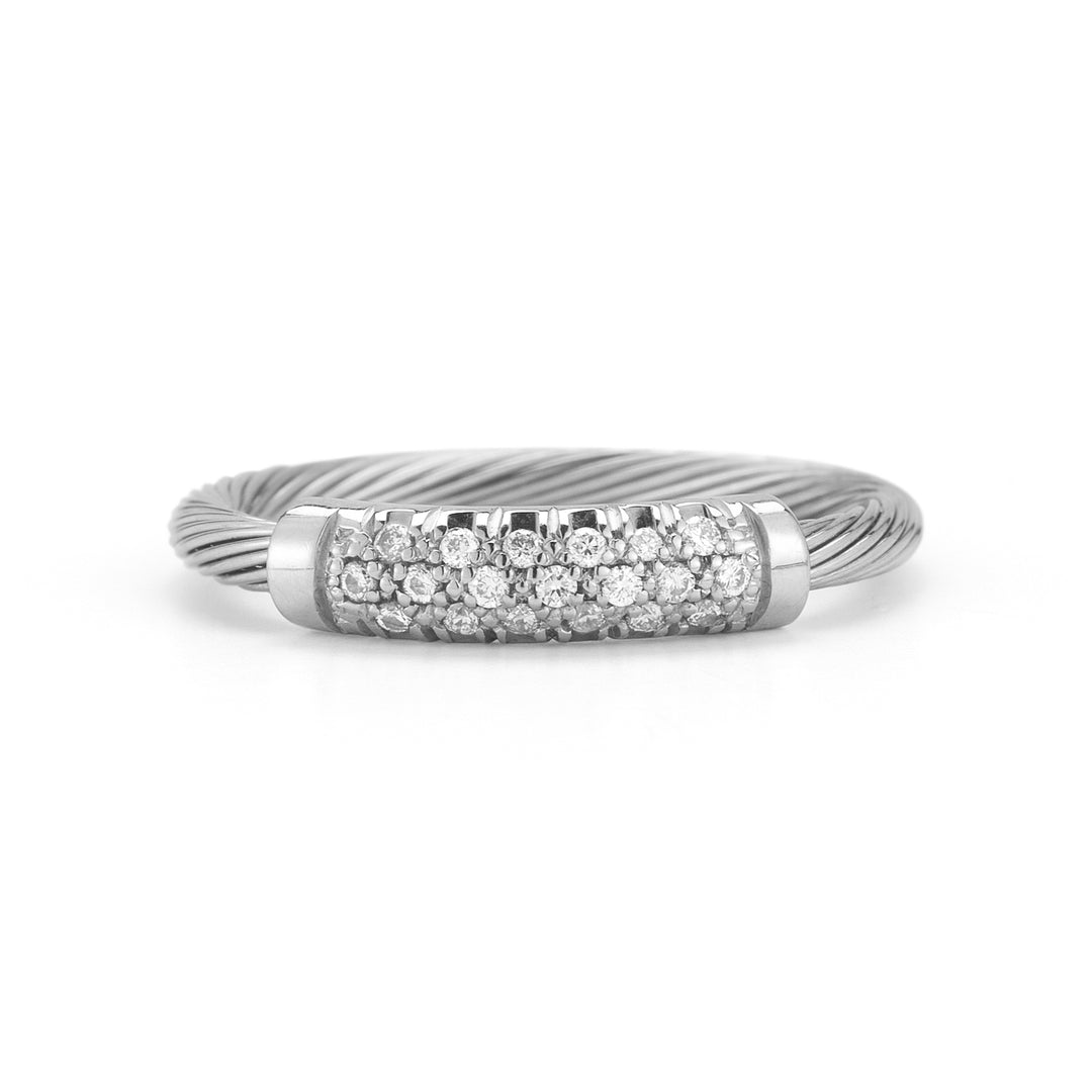 14K-W Wire Ring, 0.15Ct