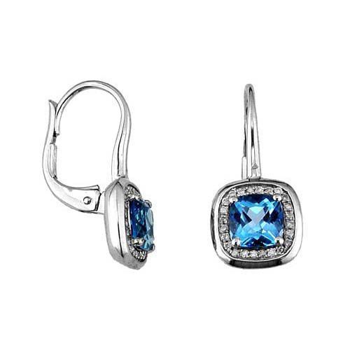 BLUE TOPAZ EARRING