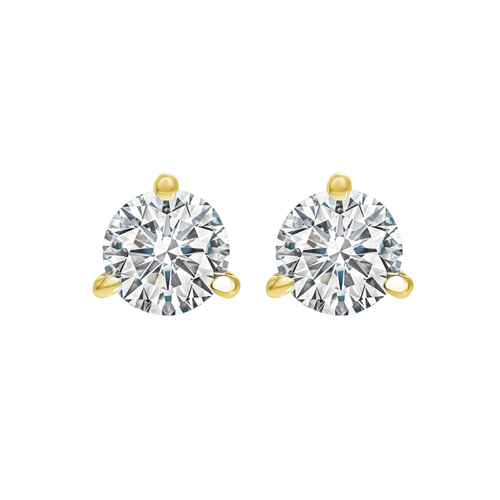 14Kt Yellow Gold Diamond 1Ctw Earring