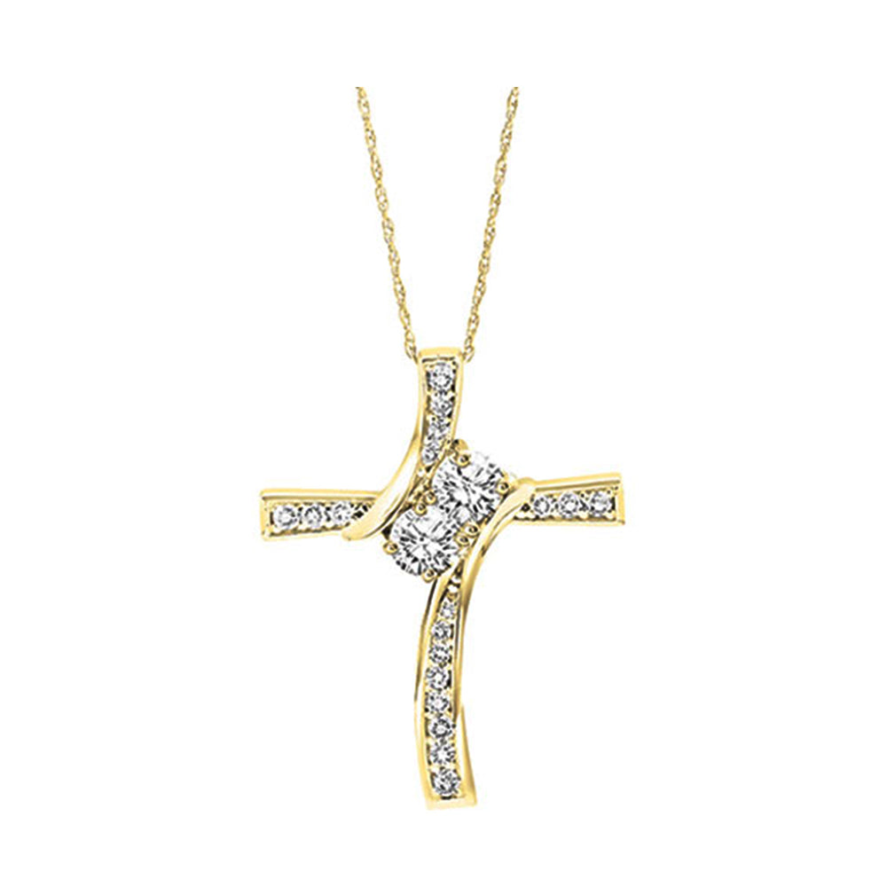 14Kt Yellow Gold Diamond 1Ctw Pendant