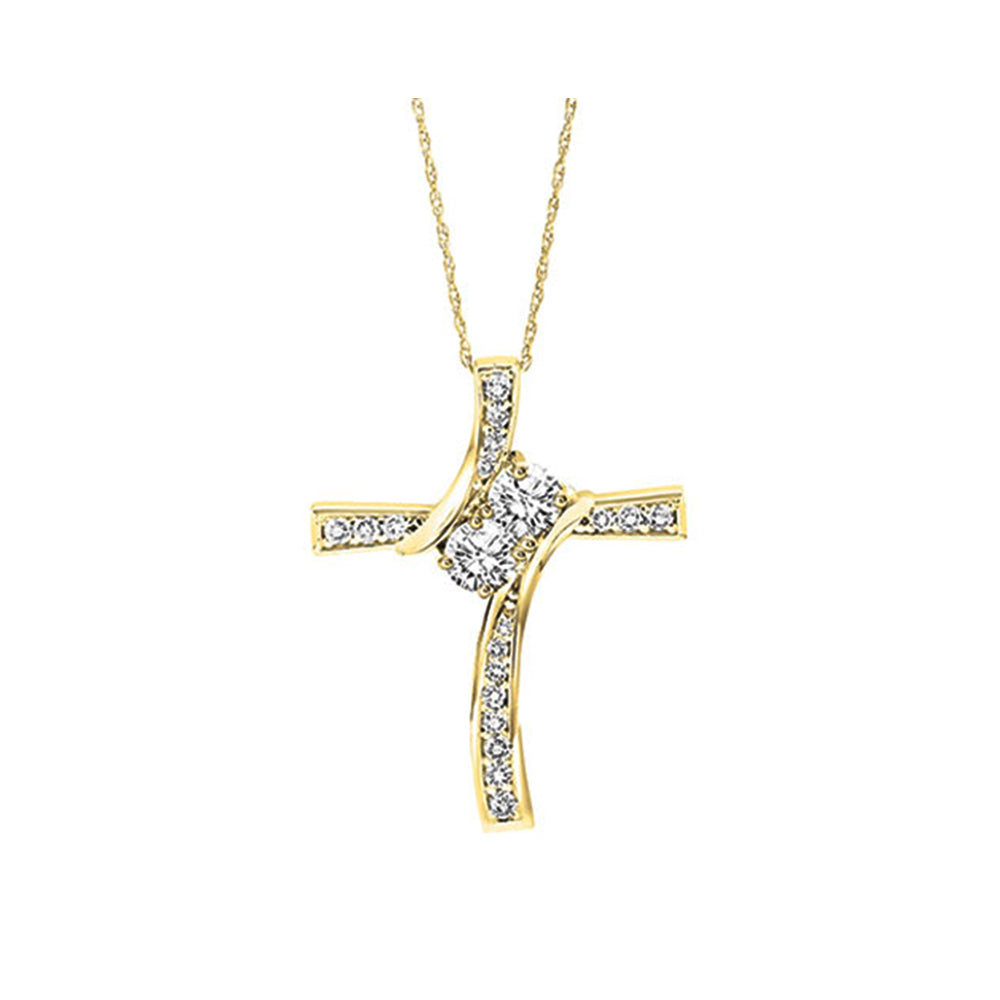 14Kt Yellow Gold Diamond 3/4Ctw Pendant